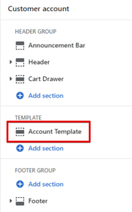 Account template (Adding)