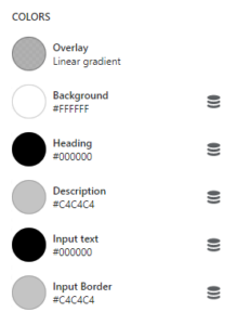 Password content (colors)