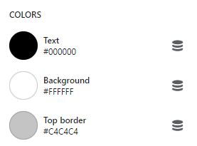 Password footer (colors)
