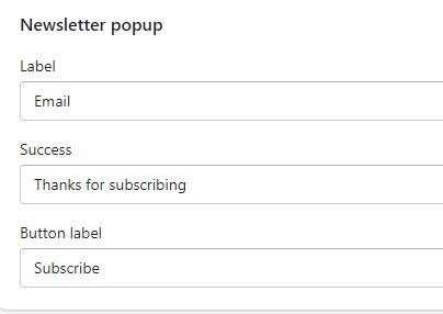 Newsletter popup (Translations)