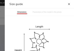 Featured product / product template (Block Options settings. Size guide general tab name)