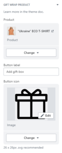 Gift wrap product settings (General)