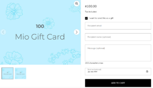 Featured product / product template (Block Add to cart settings. Show recipient information form for gift cards)