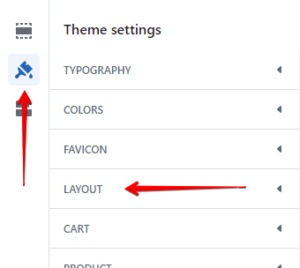 Layout settings