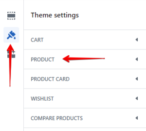 Product settings