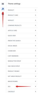 Seo settings