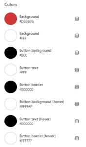 Promotion banner settings (Colors)