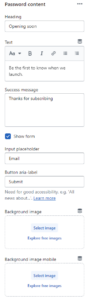 Password content (general)