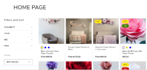 Collection template (Filters type)