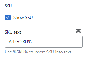 Featured product / product template (Block SKU | Reviews settings. SKU)