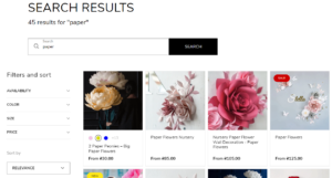 Search template (Filters type)