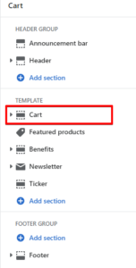 Cart template (adding)