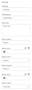 Header (Block Mega menu half to half. Text side)