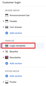 Login template (Adding)