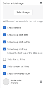 Article card settings (General)