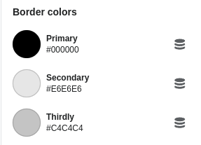 Colors settings (Border colors)