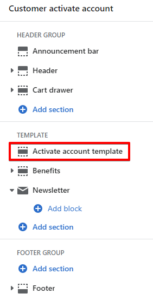 Activate template (Adding)