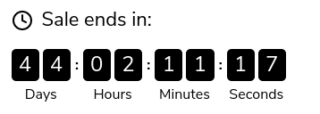Featured product / product template (Block Countdown timer. Preview)