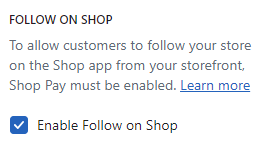Footer (Follow on Shop CTA)