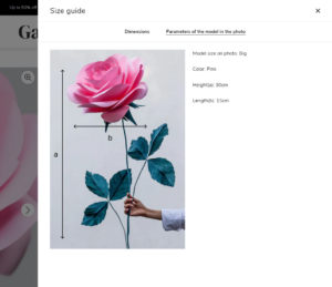 Featured product / product template (Size guide 6)