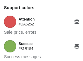 Colors settings (Support color)