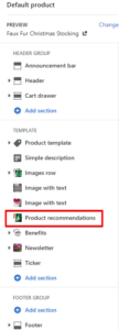 Product recommendations (adding)