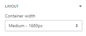Layout settings (General)