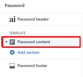 Password content (adding)