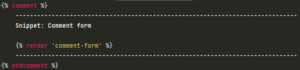 Snippet: comment-form.liquid
