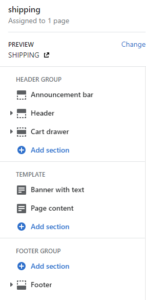 Shipping template (adding)