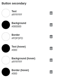 Colors settings (Button secondary)