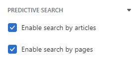 Predictive search (settings)