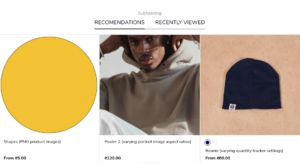 Product recommendations (Recently viewed preview)