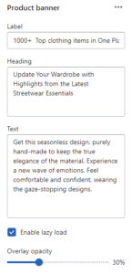 Product banner (General)