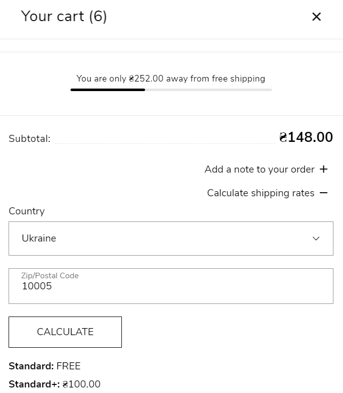 Shipping calculator