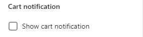 Cart notification