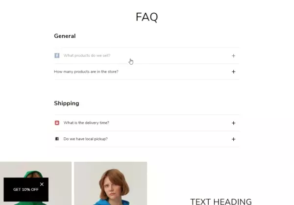 FAQ section (preview)