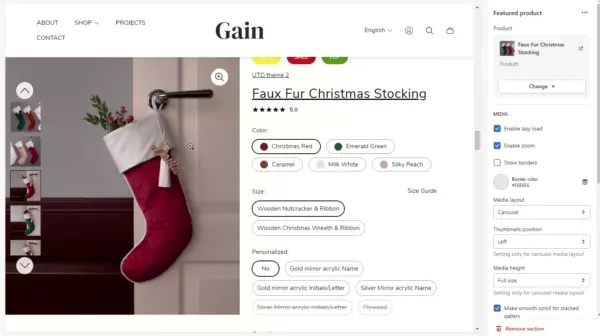 Featured product (Media. Media layout)
