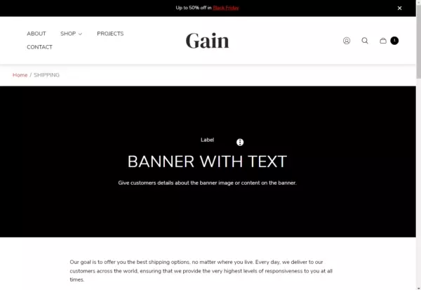 Shipping template (preview)