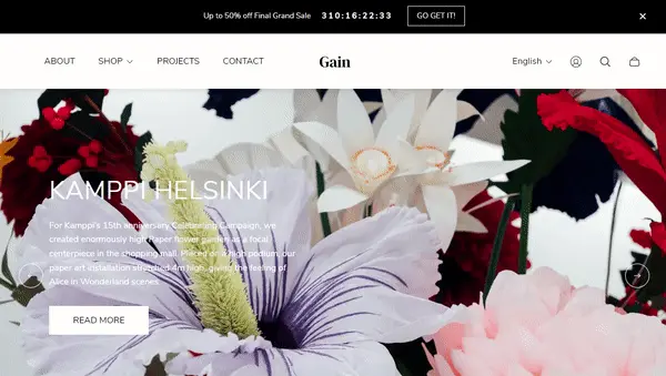 Header (Header type. Sticky (hide on scroll down)