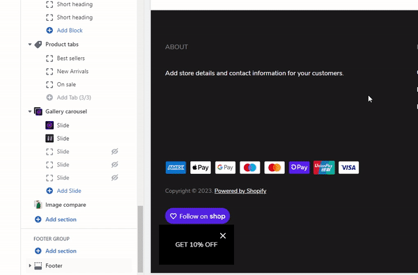 Pricing table (Adding)