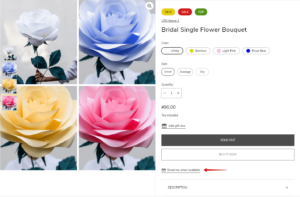Featured product / product template (Block Notify me. Preview 2)