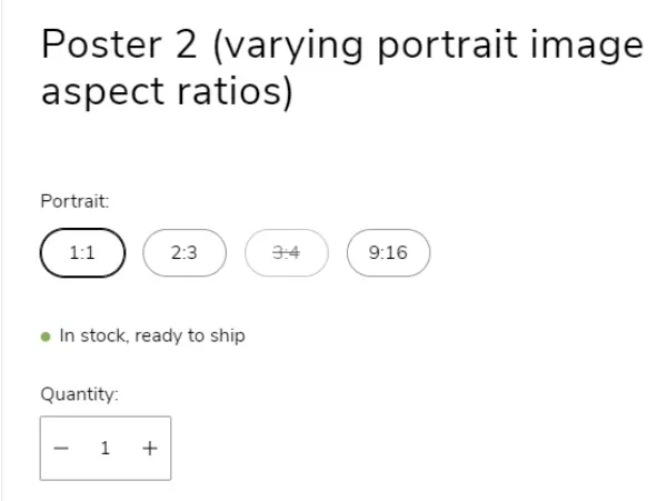 Featured product / product template (Block Inventory status. Preview)