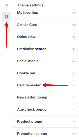 Cart reminder