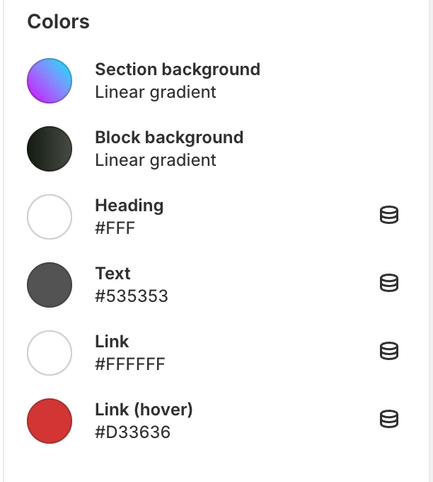 Color setting