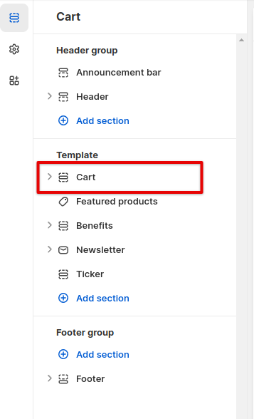 Adding a Section