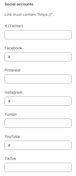 Social accounts