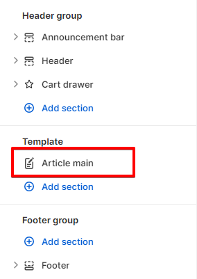 Adding a Section