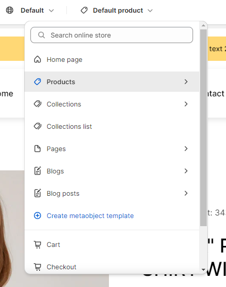 product template