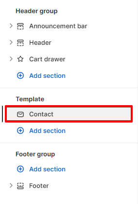 Adding a Section